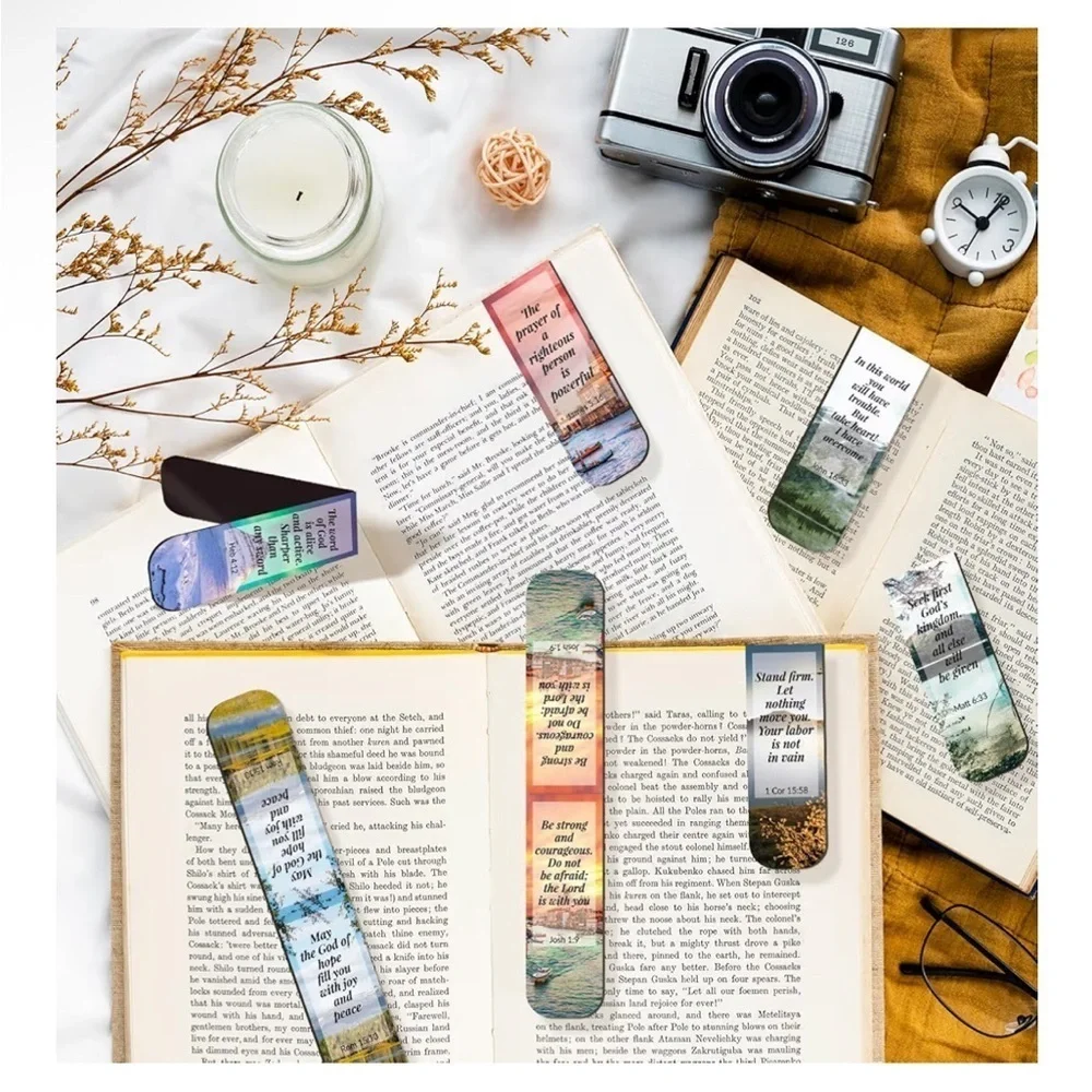 Lot of 3, Magnetic Bookmark Christian Scripture Inspirational Motivational